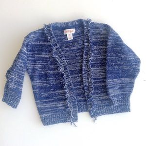 Cat & Jack Navy fringe edge cardigan